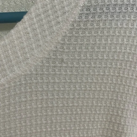 Free People White Waffle Knit Top - Picture 5 of 6